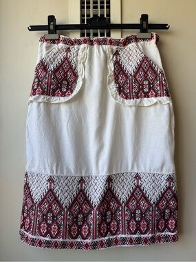 Handmade Embroidered Midi Skirt